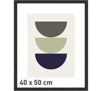 accent by nielsen Velino Picture Frame - Black 40x50cm - with Glass Front - Ready-to-Hang with Contemporary Poster Print