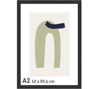 accent by nielsen Velino Picture Frame - Black A2, 42x59.4cm - with Glass Front - Ready-to-Hang with Contemporary Poster Print