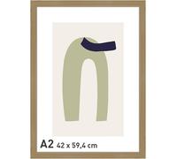 accent by nielsen Velino Picture Frame - Oak A2, 42x59.4cm - with Glass Front - Ready-to-Hang with Contemporary Poster Print