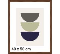 accent by nielsen Velino Picture Frame - Walnut 40x50cm - with Glass Front - Ready-to-Hang with Contemporary Poster Print