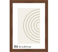 accent by nielsen Velino Picture Frame - Walnut A4, 21x29.7cm - with Glass Front - Ready-to-Hang with Contemporary Poster Print