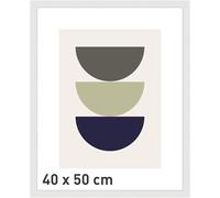 accent by nielsen Velino Picture Frame - White 40x50cm - with Glass Front - Ready-to-Hang with Contemporary Poster Print