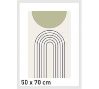 accent by nielsen Velino Picture Frame - White 50x70cm - with Glass Front - Ready-to-Hang with Contemporary Poster Print