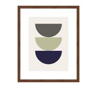 Accent By Nielsen Velino Walnut Picture Frame 40X50Cm - With Glass Front And Abstract Poster Print