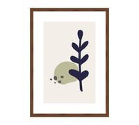 Accent By Nielsen Velino Walnut Picture Frame A3, 29.7X42Cm - With Glass Front And Abstract Poster Print