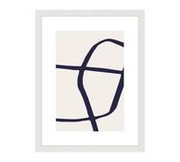 accent by nielsen Velino Picture Frame - White 30x40cm - with Glass Front - Ready-to-Hang with Contemporary Poster Print