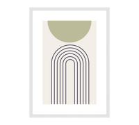 Accent By Nielsen Velino White Picture Frame 50X70Cm - With Glass Front And Abstract Poster Print