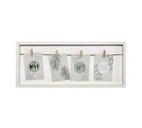 accent by nielsen White Collage Photo Frame for 4 Postcard-Size 9x13 cm Pictures - Clothesline Display with Pegs