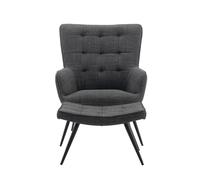 Accent Chair & Footstool Katelyn Charcoal