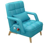 Accent Chair with Arms - Modern Upholstered Single Sofa for Living Room, Reading, Small Spaces - Adjustable Backrest, Wood Legs, Cozy Lounge Seat