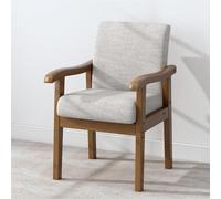 Accent Chair with Arms, Upholstered Lounge Armchair, Wood Frame for Living Room, Bedroom and Office - Mid-Century Modern Design