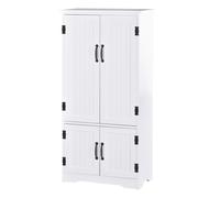 Accent Floor Storage Cabinet Kitchen Cupboard with Adjustable Shelves and 2 Lower Doors