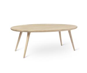 Accent Oval Coffee Table Matt Lacquered Oak