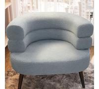 Accent Sherpa Chair Fluffy Arm Chair for Small Spaces Cozy Sofa for Living Room Bedroom Office & Reading Nook, 47cm Seat Height