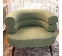 Accent Sherpa Chair Fluffy Arm Chair for Small Spaces Light Blue Cozy Sofa for Living Room Bedroom Office & Reading Nook 47cm Seat Height