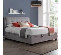 Accent - Super King Size - Ottoman Storage Bed - Light Grey - Fabric - 6ft - Happy Beds