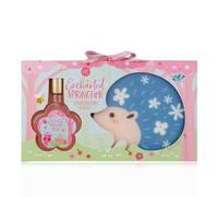 Accentra Enchanted Springtime Bath Set in Gift Box, Including 100 ml Bubble Bath and Bath Sponge in Hedgehog Shape, Gift Set for Women for Spring, Easter or Birthday, Wellness, Spring Blossom