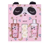 Accentra - Sweet Dreams Women's Gift Set - Beauty Set with Panda Sleeping Mask, Shower Gel, Body Lotion & Rose Bath Confetti - Wellness Set for Women and Girls for Birthday and Special Occasions