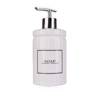 Accentra Vintage White Ceramic Soap Dispenser Soap Dispenser Liquid Soap Dispenser Bathroom Accessories for Sink, Bathtub or Shower
