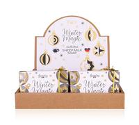 Accentra Winter Magic Handmade Sheep's Milk Soap 100 g in Paper Packaging, Women's Gift Christmas, Fragrance White Tea, Colour White/Gold