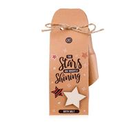 Accentra Winter Woods Bath Salt in Gift Box with Wooden Decoration and Small Wooden Spoon, 100 g, White Tea Fragrance, Gift for Men and Women, Christmas