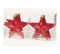 Accents - Baubles - 10cm Star - Red (Pack of 6)