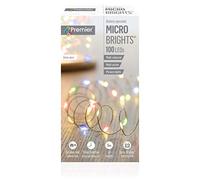 Accents by Premier Decorations PIN Wire 100 Microbright Multi Colour LED Christmas Lights