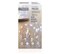 Accents by Premier Decorations PIN Wire 100 Microbright White LED Christmas Lights