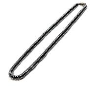 Accents Kingdom Men's Magnetic Hematite Therapy & Healing Stone Drum Bead Necklace, Stone, Hematite
