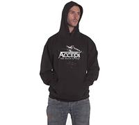 Accept Hoodie Too Mean to Die Band Logo Official Mens Black Pullover M