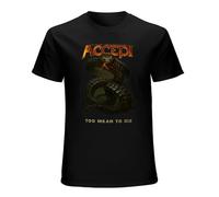Accept Too Mean to Die Mens Graphic Short Sleeve Casual T Shirt Size M Black