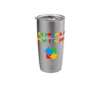 Accept Understand Love Autism Awareness Puzzle Stainless Steel Insulated Tumbler