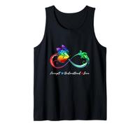 Accept Understand Love Autism Butterfly and Infinity Symbol Tank Top