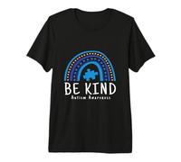 Acceptance Autism Awareness Be Kind Rainbow Premium T-Shirt
