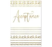 Acceptance Card, Gold Decorative Border Design, White, 13 x 19 cm, Full Size