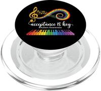 Acceptance Is Key Autism Awareness Music Teacher Piano PopSockets PopGrip for MagSafe