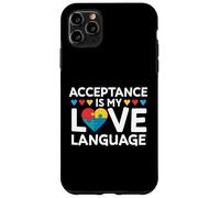 Acceptance Is My Love Language Autism Awareness Puzzle Heart Case for iPhone 11 Pro Max