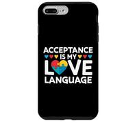 Acceptance Is My Love Language Autism Awareness Puzzle Heart Case for iPhone 7 Plus/8 Plus
