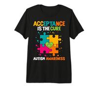 Acceptance is The Cure Autism Awareness Premium T-Shirt