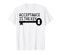Acceptance is The Key Value Graphic T-Shirt, Men, White, S