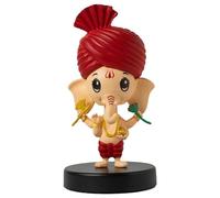 Acceptance Lord Shree GANEHSA Idol Bobblehead for Car Dashboard, Office Table,Home Decor| Little Mor Pankh & Bansuri Figurin|God Statue for Gifting Kids,Family & Friends (Ganesha)