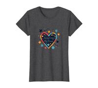 Accepting My Flaws: Inspirational Self-Love Heart T-Shirt, Women, Dark Heather Grey, XXL