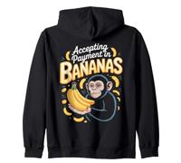Accepting Payment in Bananas Capuchin Monkey Zip Hoodie