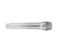 Accesorio de micrófono falso, micrófono de apoyo realista Espectáculos de danza Accesorio de micrófono de práctica para disfraces de karaoke Juego de rol Navidad Cosplay Música Favores (Silver)