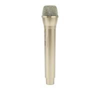 Accesorio de micrófono falso, micrófono de apoyo realista Espectáculos de danza Accesorio de micrófono de práctica para disfraces de karaoke Juego de rol Navidad Cosplay Música Favores (Gold)