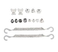 Accesorios para Zapatos Bling, conjunto de Cadena de joyería Verde para decoración de Zapatos, accesorios sostenibles para reemplazo de bricolaje
