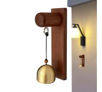 Access Alert System - 15 X 6 X 4 Cm Black Walnut Copper Aesthetic Decor Soothing Wind Jingle Tone | Shop Showcase Corridor Path Entrance Threshold Arrival Mod