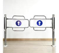 Access Automatic One-Way Swing Gate,Automatic Rebound Swing Gate,Stainless Steel Entrance Swing Gate,Metal Manual 90° Open Pedestrian Gate For Library,Store,Yards,Warehouse(160x100cm)