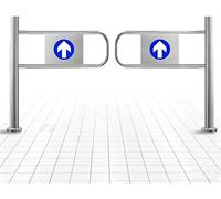 Access Automatic Swing Gate, 50 60 80 100 120 150 180 200 cm Width One-Way Door for Store/Yards/Warehouse, Stainless Steel Entrance and Exit Device(Size:180 x 100 cm (70.9 in. x 39.4 in.))
