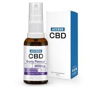ACCESS CBD Oil 4800 mg | Vegan | Joint Pain Relief | Health Sleep Anxiety| Free from THC Oil | Mct Oil | Cbd Drops | Extra Strong Strength Cbd Spray | Berry Flavour | 30ml